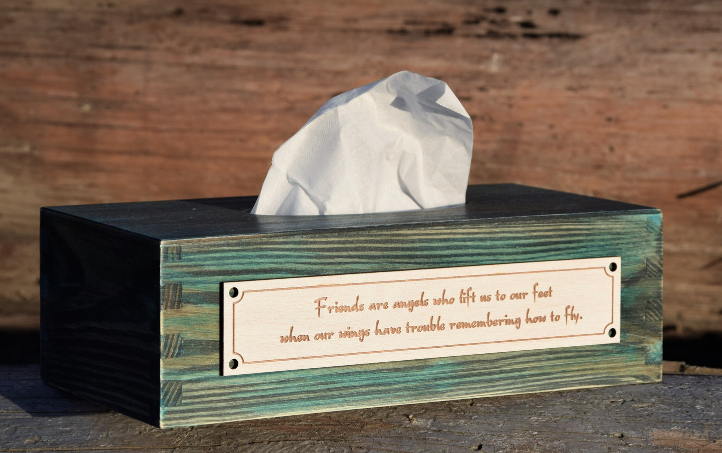 Tissue box cover, wooden box, gift for a friend , home decoration, box with a quote, birthday gift, fall housewarming gift