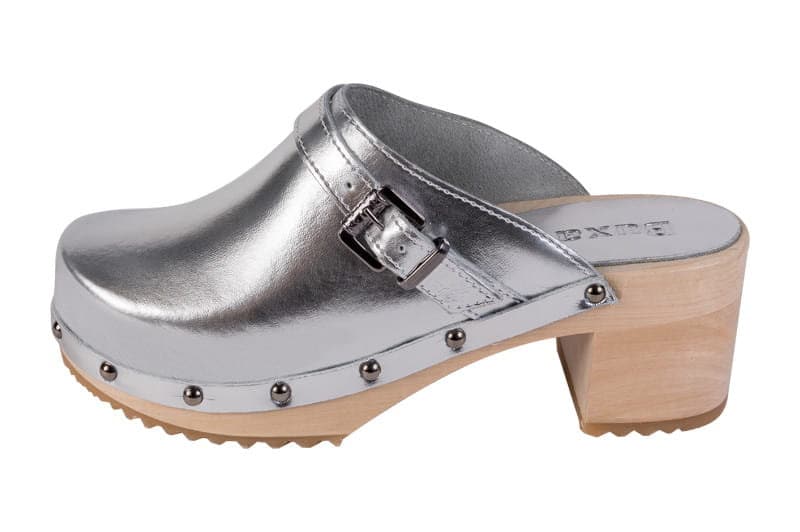 Swedish women's clogs, natural leather clogs, silver clogs Moccasins Wooden clogs Women's Boots Women's loafers, Orthopedic clogs shoes