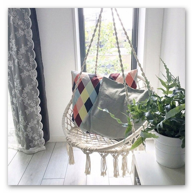 Hammock chair, Boho styl, romantic hammock chair, Hanging chair, Macramé Swing, Terrace hammock, Garden chair, Bedroom swing