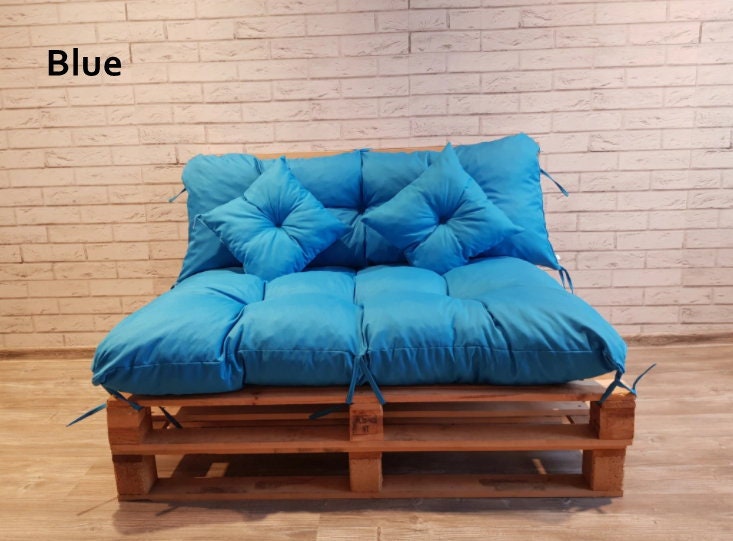 Pallet cushions set, 47x39.3.x15,7inch Waterproof cushions for pallet , cushion for terrace, Cushions made to order, various colors