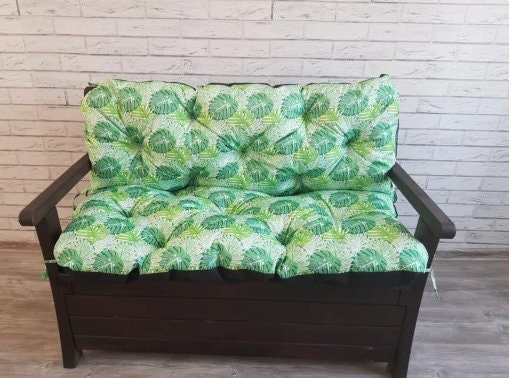 Waterproof bench cushion in various patterns, garden, custom-made cushions