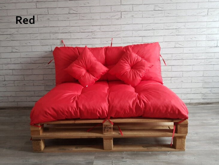 Custom Pallet cushions set - Water Resistant cushions for pallet furniture,  Seating garden set, cushion for terrace, Cushions made to order
