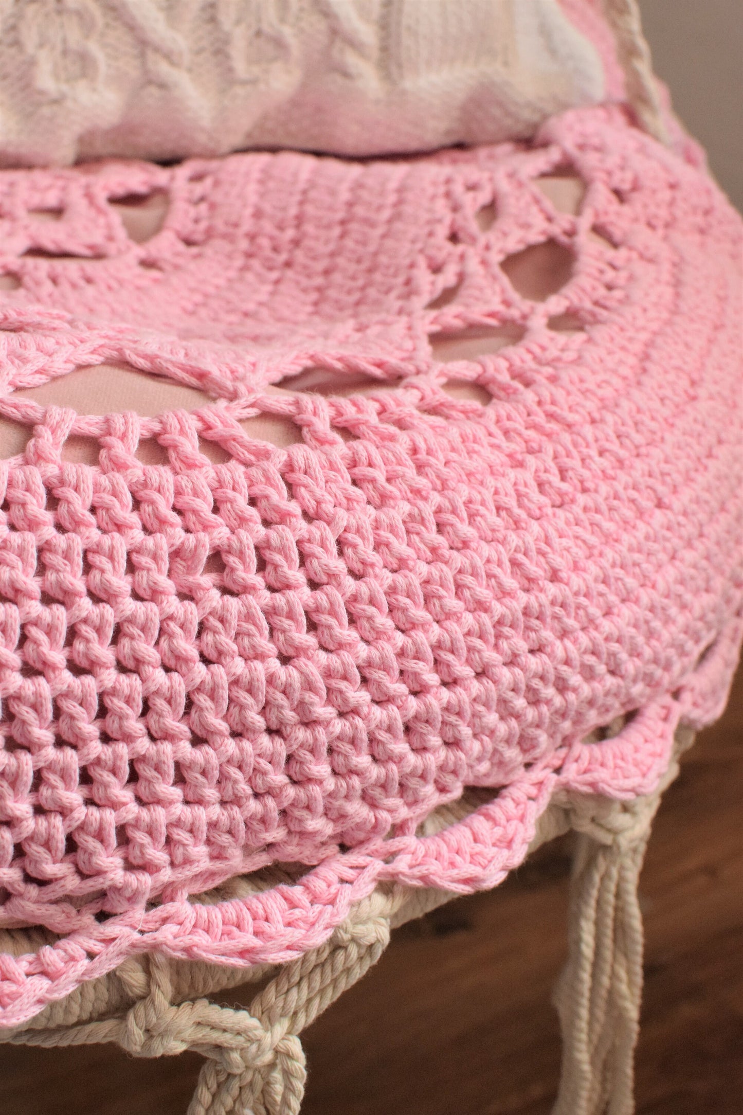 crochet PILLOW for the papasan chair, handmade extra large papasan cushion, Swing cushion, round cushion for hanging chair