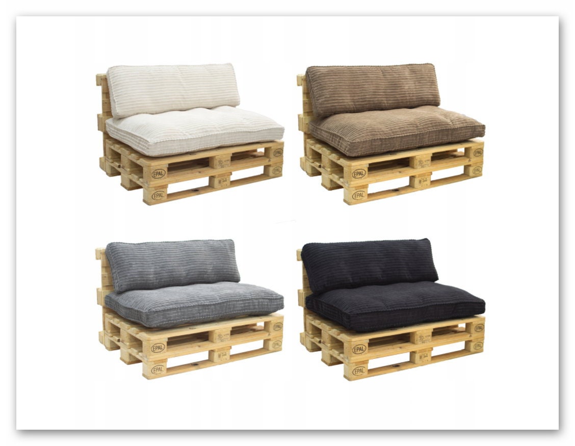 Pallet cushion set, pillows for pallets A set of cushions  for benches, Cushions for garden furniture