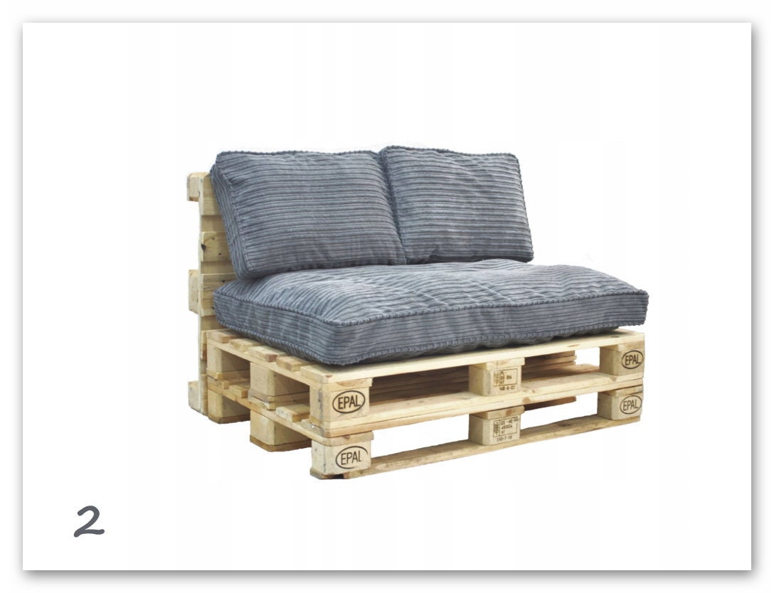 Pallet cushion set, pillows for pallets A set of cushions  for benches, Cushions for garden furniture