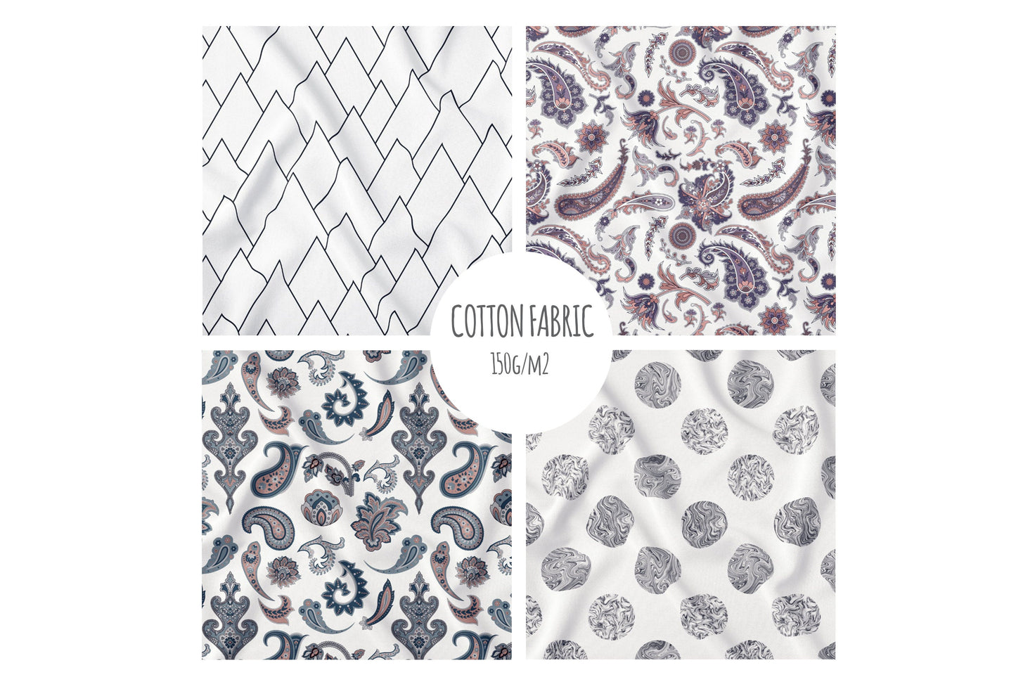 COTTON FABRIC | premium digital  print fabric | soft fabric| soft cotton | diffrent patterns |150g/m2|  fabric by the meter / yard