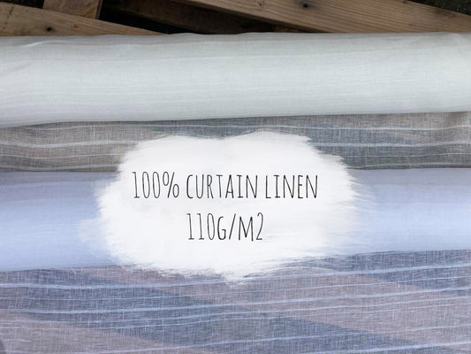 natural curtain linen fabric, by the meter, thin  fabric, pure linen fabric, 110g/m2, widith 137 cm,  By Meter/Half Meter