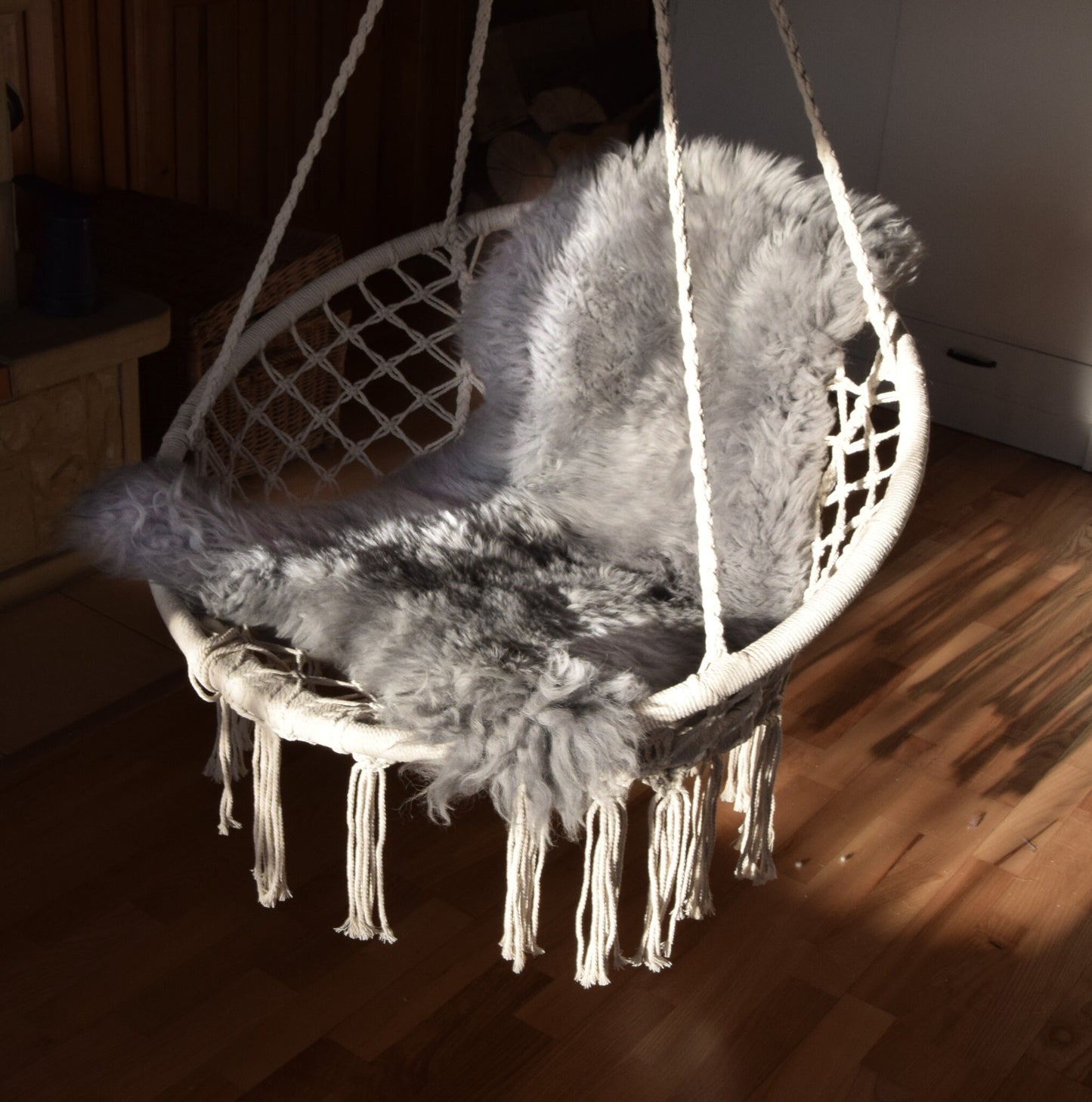 Sheepskin, Natural rug, grey Real Sheepskin Rug, scandinavian style, mountain home style, Scandinavian carpet, shaggy rug