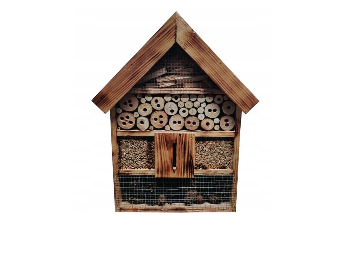 Wooden Insect Hotel for the Garden | Mason Bees House | Bees House | Bee wooden house for pollinating bees | Insect Hotel |47 x 29 x 38cm