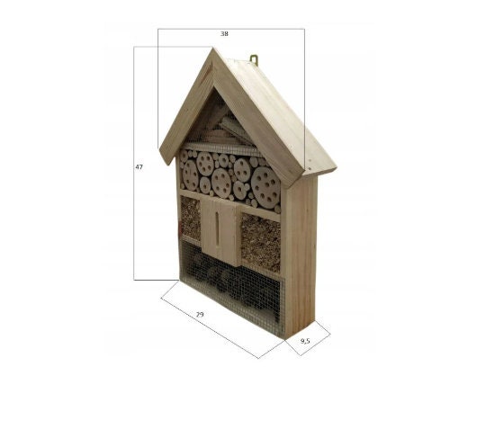 Wooden Insect Hotel for the Garden | Mason Bees House | Bees House | Bee wooden house for pollinating bees | Insect Hotel |47 x 29 x 38cm