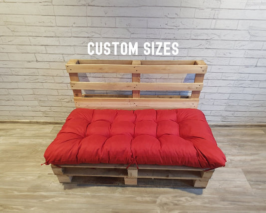 Single cushion for Pallet  | Tufted  seat cushion | Seating Pillow | Back cushion | Bench Cushion |  CUSTOM SIZES